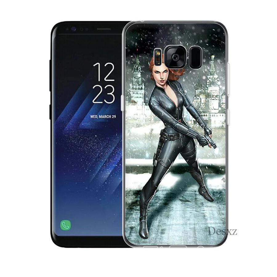Чехол Desxz Black Widow для Samsung S8 S9 S10E S10 Plus S3 S4 S5 S6 S7 Edge Note 8 9 M10 M20 M30 | Мобильные телефоны и