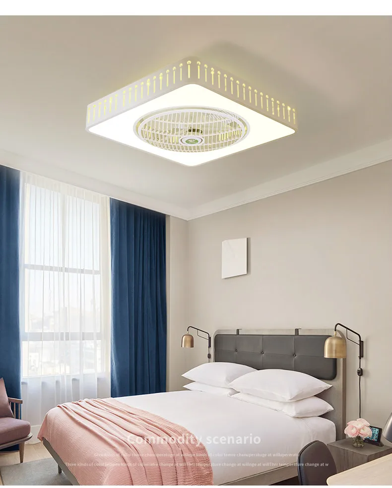 220 В LED-2x36w Электрический Потолочный вентилятор свет 3 шестерни 8 часов времени три цвета Затемнения пульт дистанционного управления медный сердечник катушки