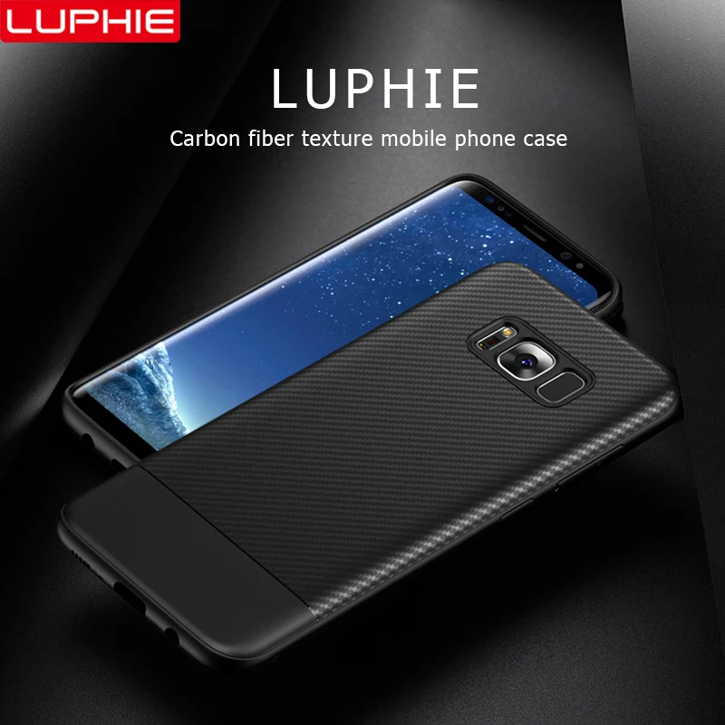 Роскошный чехол LUPHIE для Samsung Galaxy S9 S8 Plus из углеродного волокна с текстурой Note 9 8