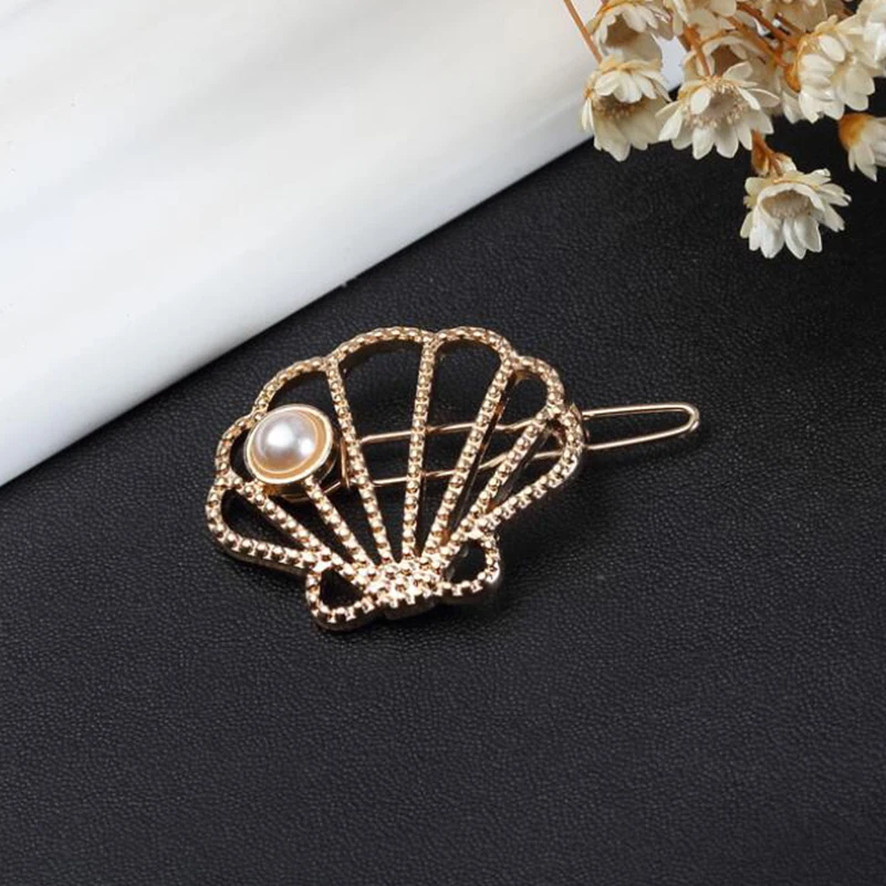 Shuangshuo корейские модные заколки для волос в виде ракушек женские аксессуары