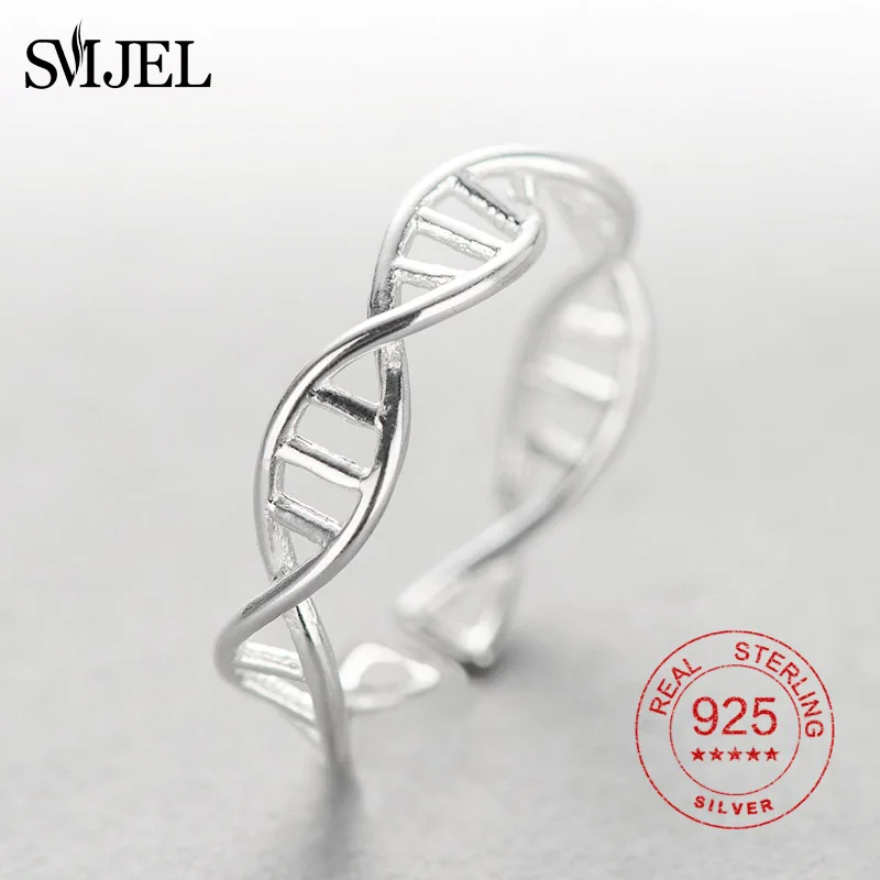 Женские Геометрические кольца SMJEL эффектные в форме спирали с кулоном виде