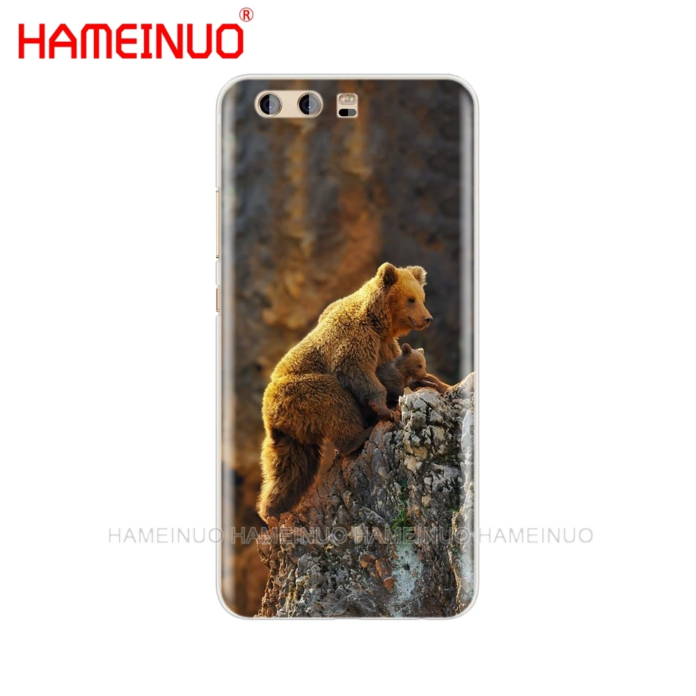 Одинарный чехол HAMEINUO с коричневым медведем из Аляски для телефона huawei Ascend P7 P8 P9 P10