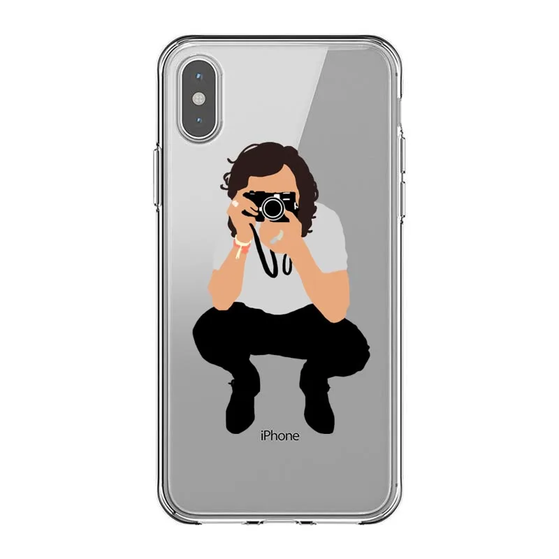 TPU Чехлы для телефонов One Direction Tattoos Harry Styles для iphone 5S SE 6 6S 7 7Plus 8 8 Plus X XR XS MAX XS мягкий черный Чехол - Цвет: TPU