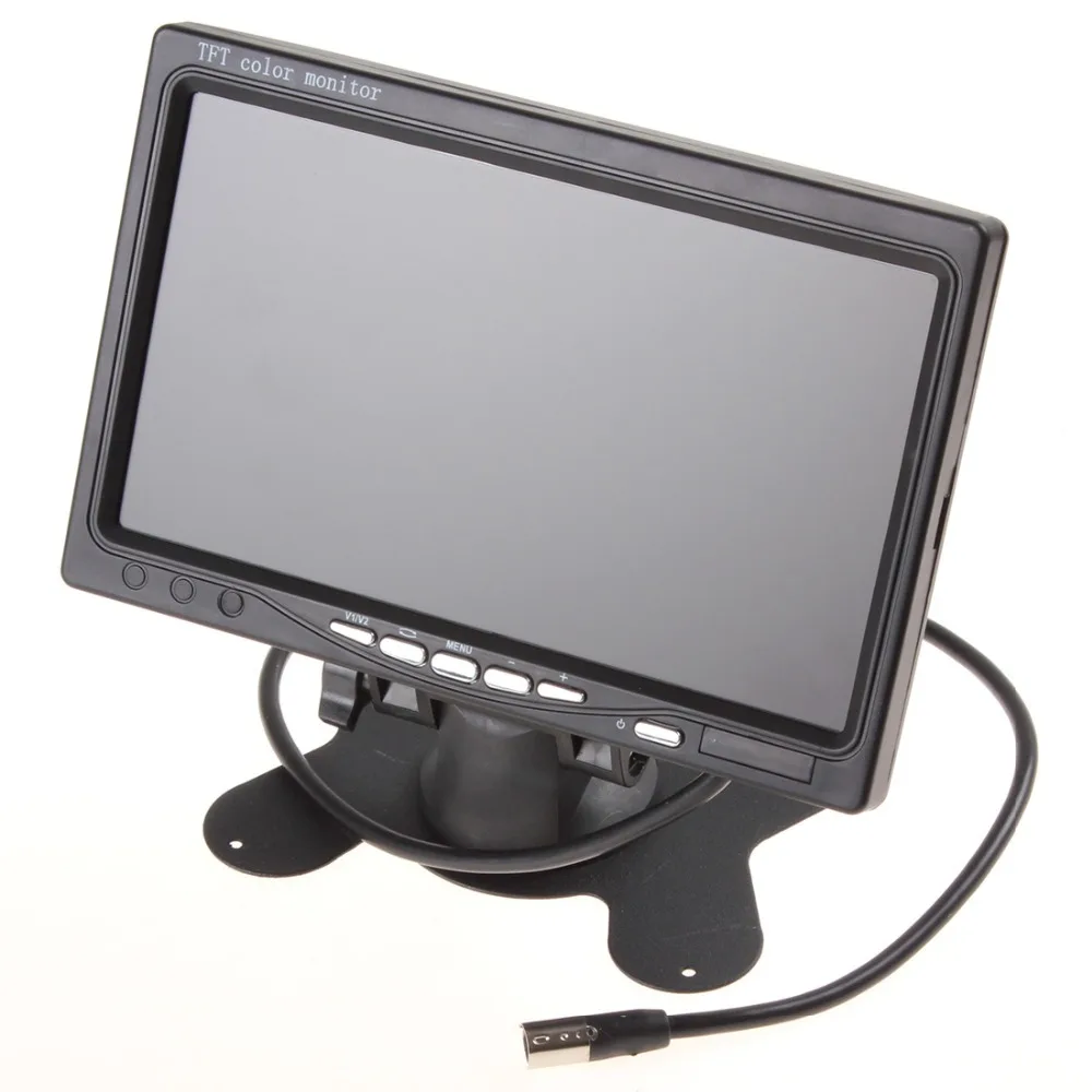 7 дюйм настольный монитор lcd 2ch видео вход DC 12 V возврат подголовника монитор