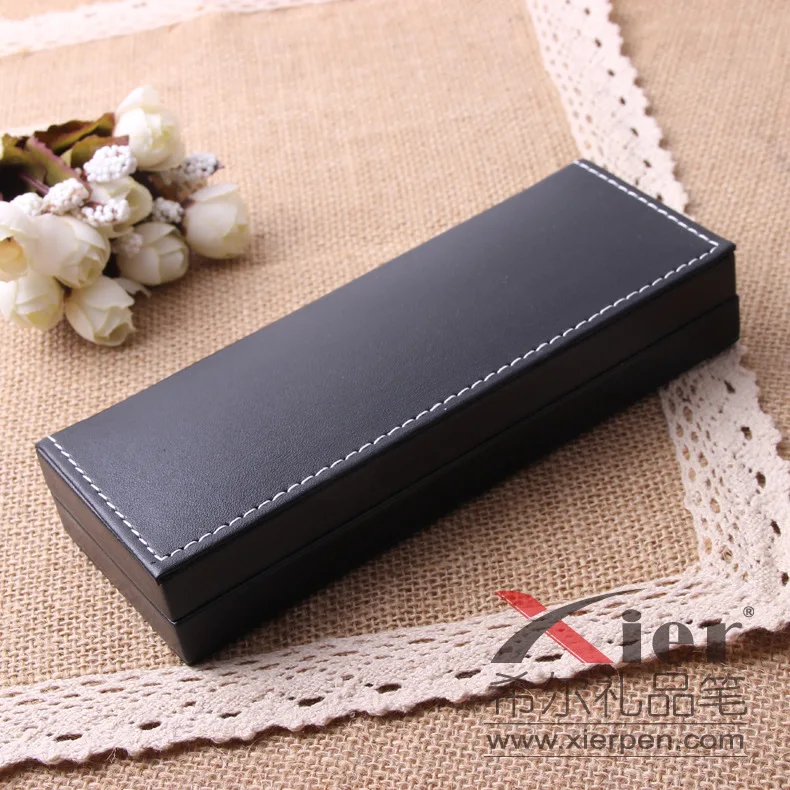 DHL QSHOIC 100pcs/lot gift pen case pencil box leather high-end business gifts advertising pen wholesale gift pen box