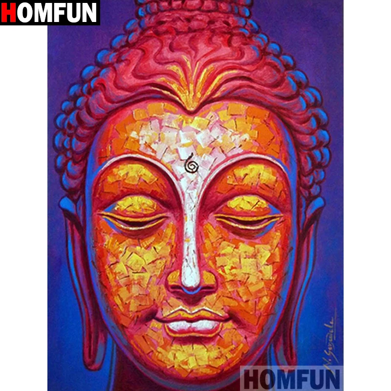 

Алмазная живопись HOMFUN A15429 «религиозный Будда», картина с полными квадратными/круглыми стразами, вышивка крестиком, домашний декор, подарок