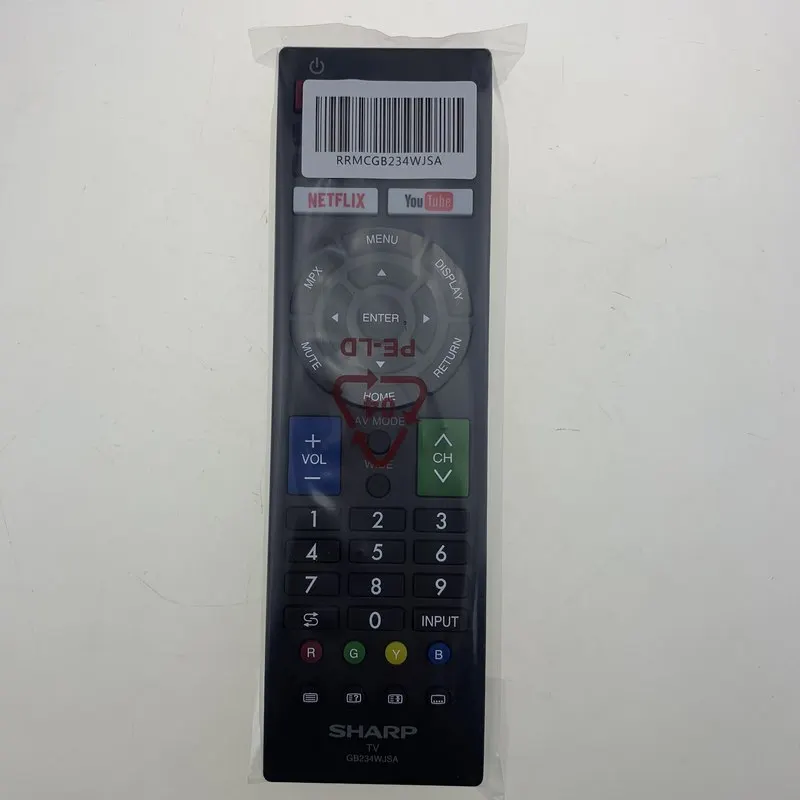 Для подлинного оригинального da SHARP LCD CONTROLE REMOTO TV NETFLIX YouTube RRMCGB234WJSA GB234WJSA|Пульты ДУ| |