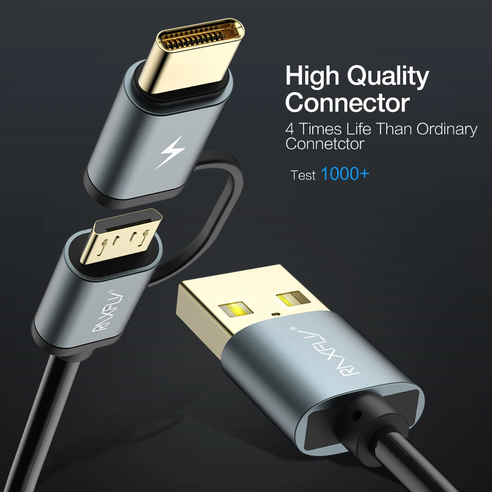 Кабель Micro USB RAXFLY для Redmi Note 5 Pro быстрой зарядки Type C Samsung Galaxy S9 шнур Oneplus 5t Nokia 8|Кабели