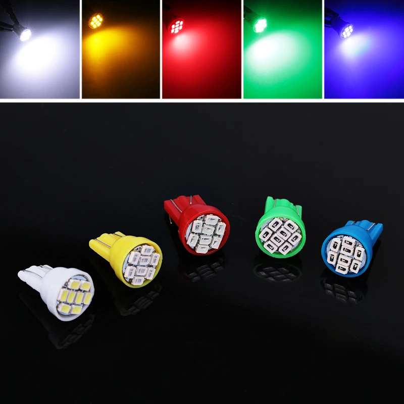 T10 светодиодная клиновидная лампа 8SMD 8LED 8 SMD 1210 LED W5W WY5W 2825 автомобильная
