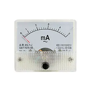 85L1 A Class 2 5 Accuracy AC 5mA Analog Panel Amp Meter |