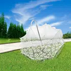 Свадебный Цветочный белый декоративный зонтик для девочек маленький кружевной зонтик с длинной ручкой из нержавеющей стали в европейском и американском стиле