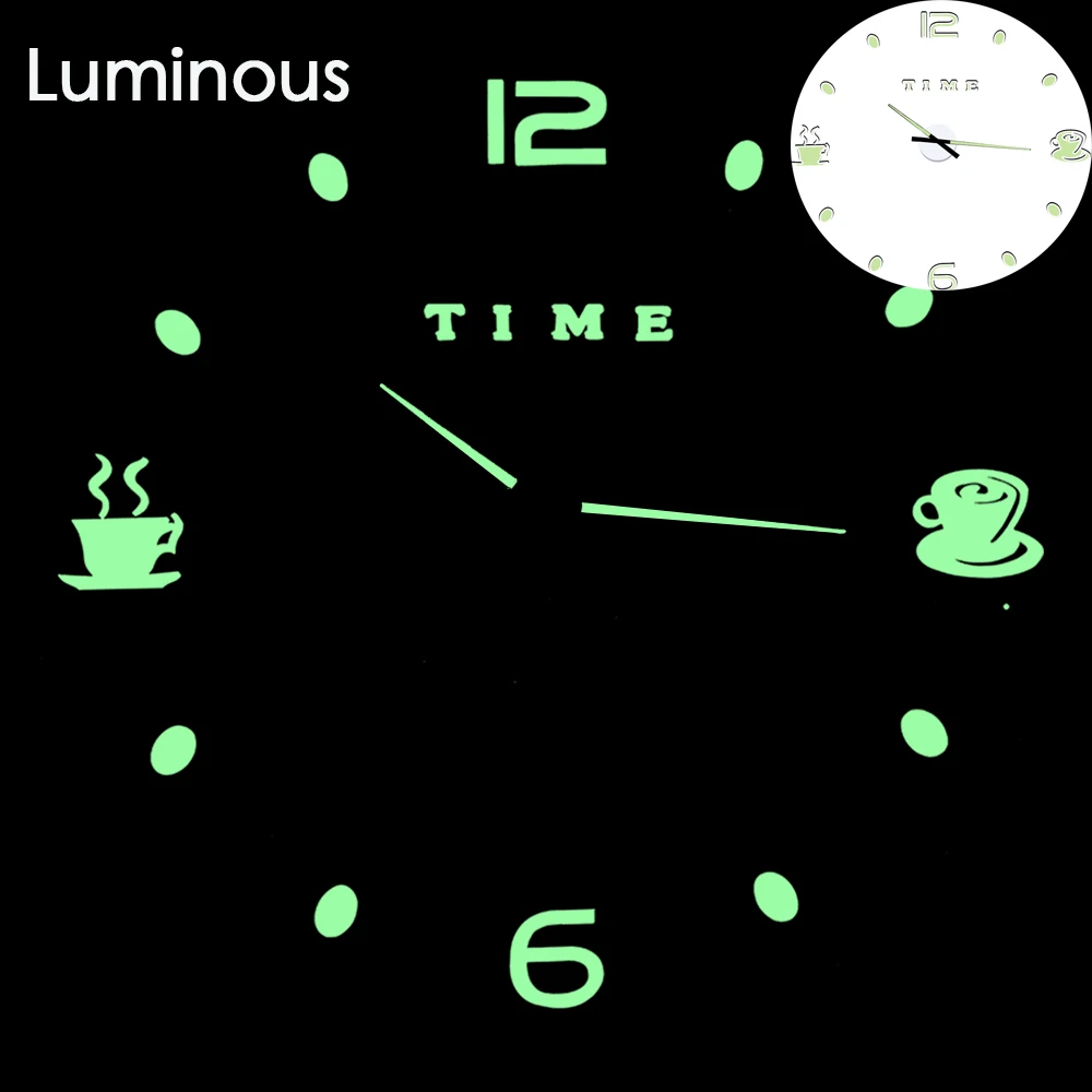 wall clock 5 27 различных дизайнов светящиеся настенные часы современный дизайн настенные цифровые большие Big3D DIY модные Saat Reloj Horloge klok - Цвет: wall clock 5