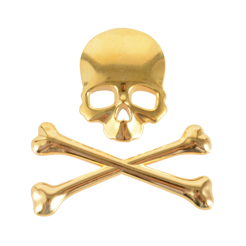 Автомобильный Стайлинг 3 цветов череп крест скула наклейка автомобильная 3D