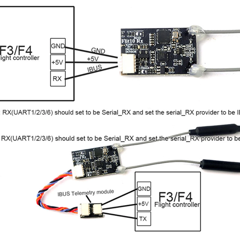 

for FS-I6X FS-i6S Turnigy Evolution RC FPV Racing Drone Flit10 2.4G 10CH Micro Telemetry Flysky Compatible Ibus RC Receiver
