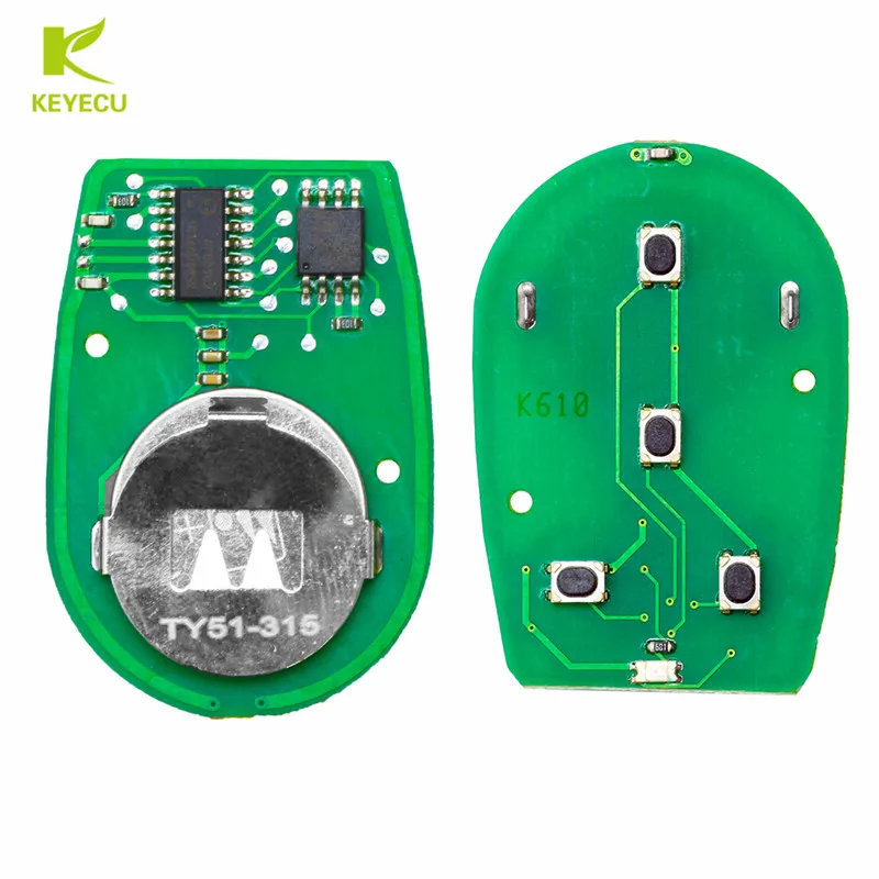 Новый 4-кнопочный телефон KEYECU с подъемным воротом для Toyota Sienna 2004-2013 FCC ID: GQ43VT20T |