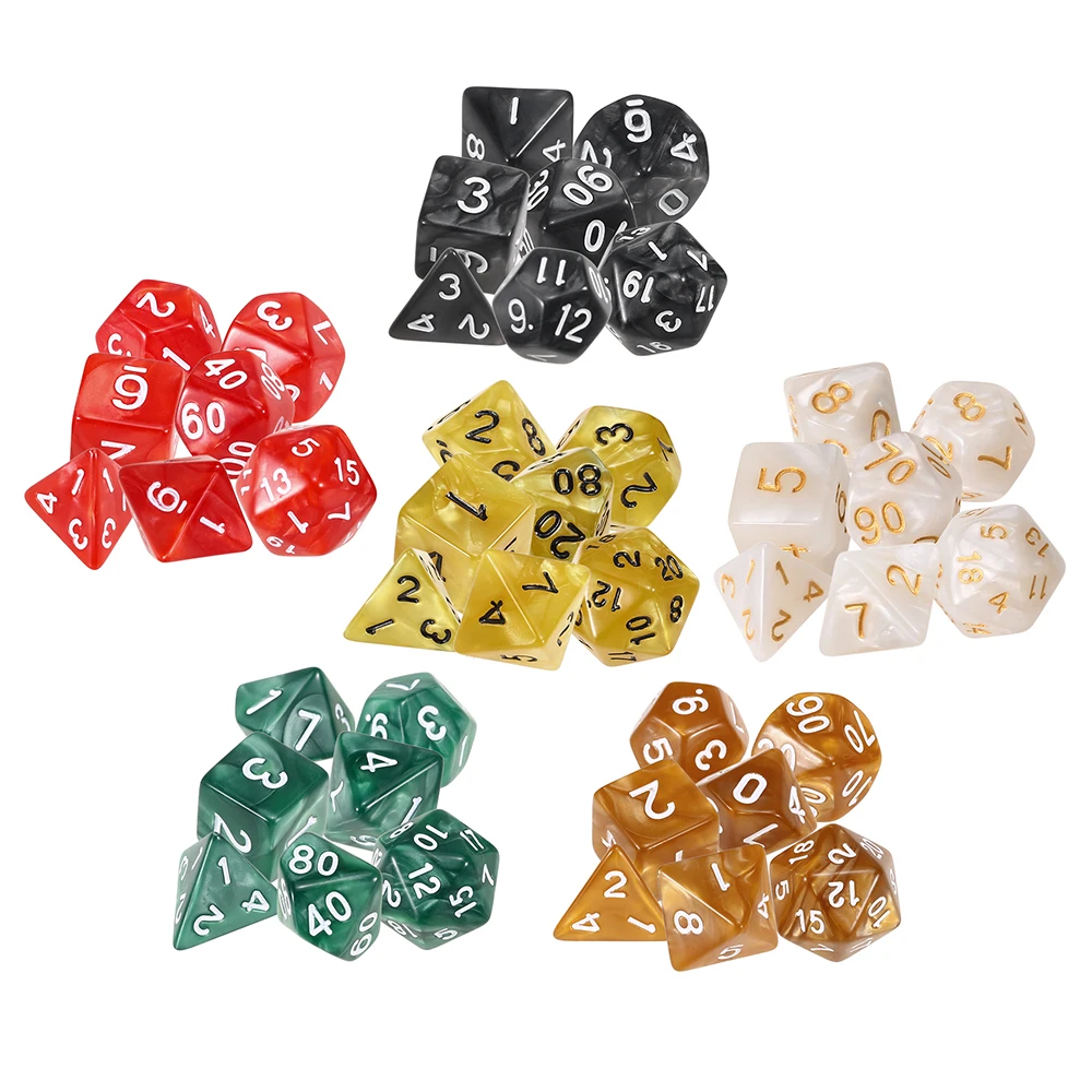 7 шт. многогранные игральные кости развлечения азартные игры игровой инструмент