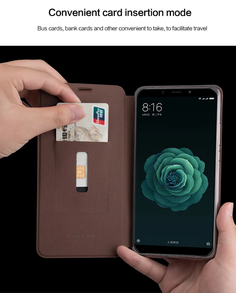 MOFi для Xiaomi Mi A2/Xiaomi Mi 6X чехол высокого качества Роскошные Флип-Чехлы из искусственной кожи чехол-книжка