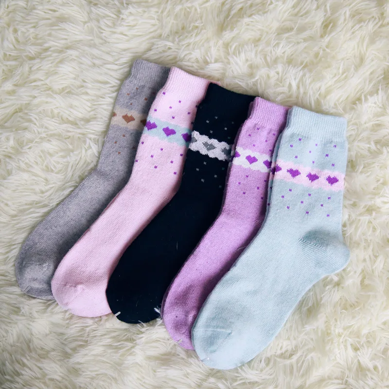 10 Пар/лот женская шерсть новый любовь трубка в зимние и осень зима кролик