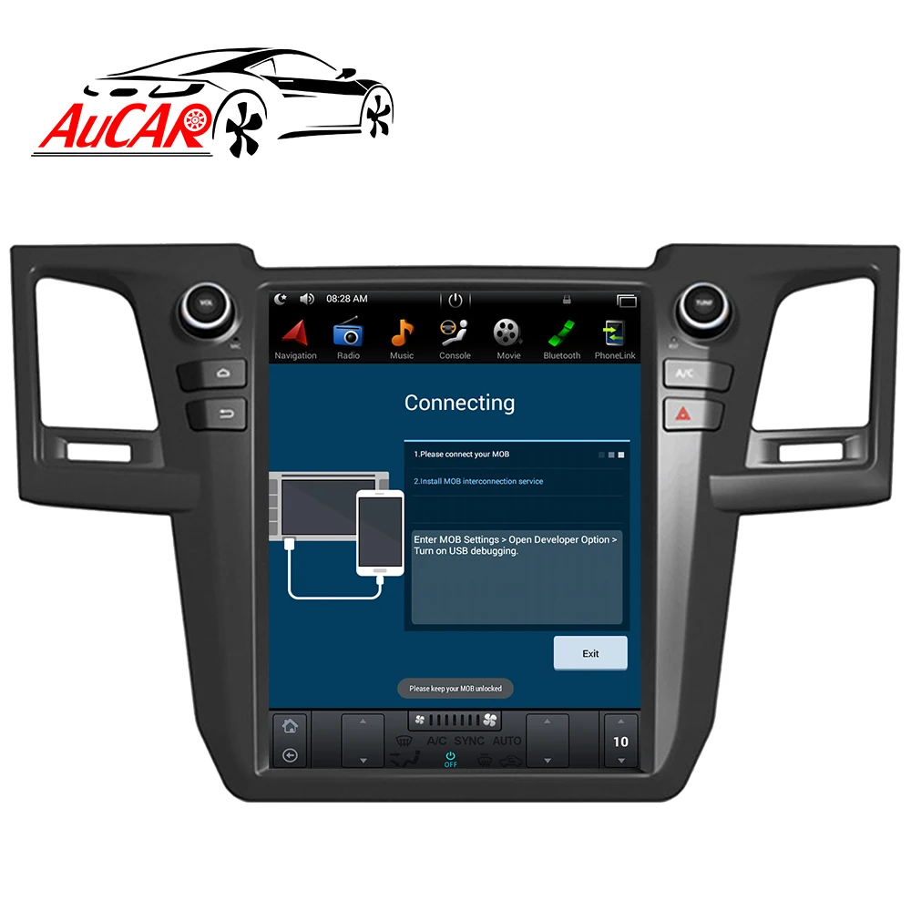 2 DIN Android 8,1 Tesla стиль 12," Автомобильный Радио gps навигация для Toyota Fortuner 2013 Авторадио 1 din multimedi стерео