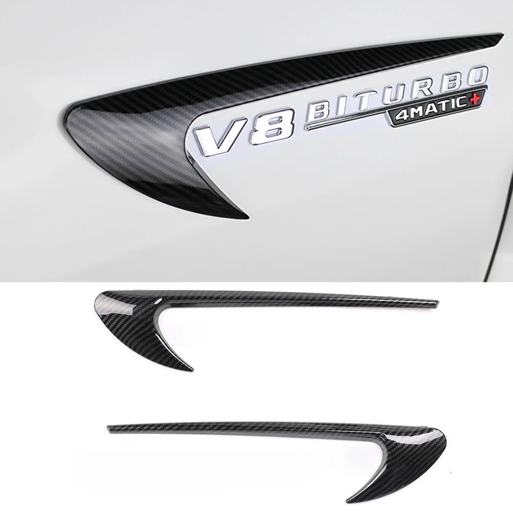 Углерода Стикеры стикер Fender для автомобиля Mercedes AMG W212 W163 W211 W210 W207 E63 W205 W204 W202 W176 CLS CLA