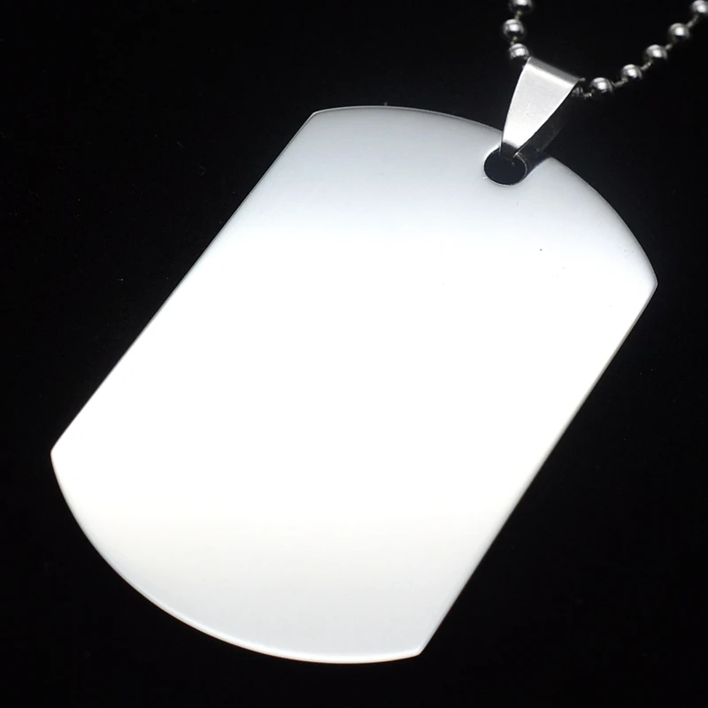 10 шт./лот Подвеска из полированной нержавеющей стали прямоугольная пустая собака