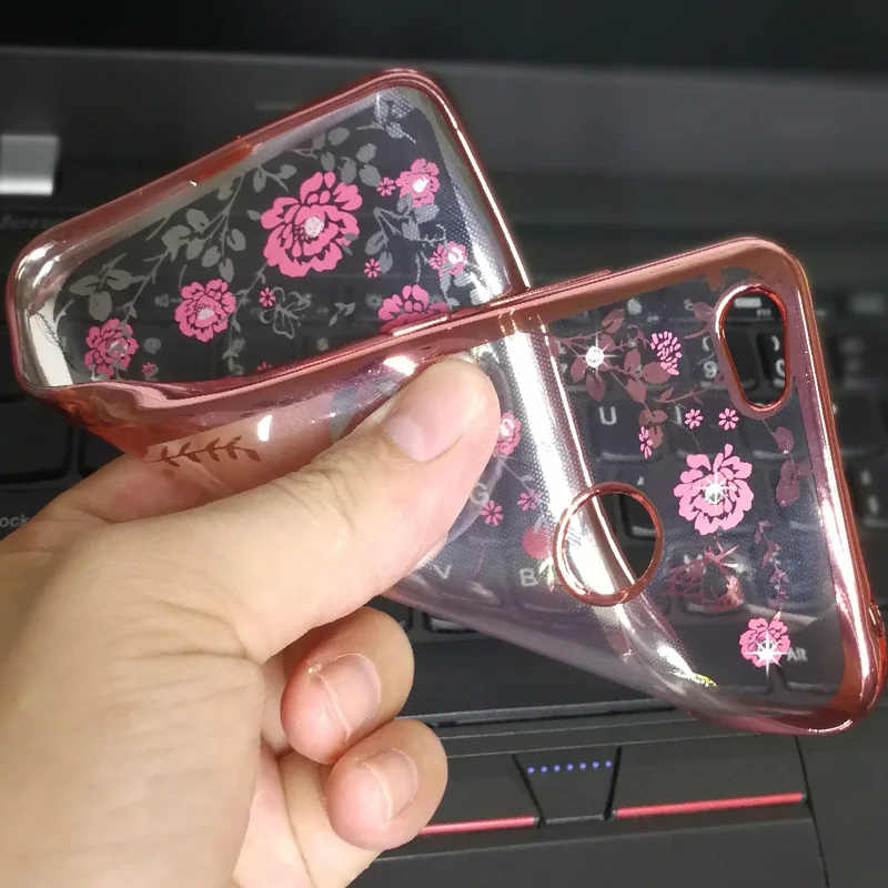 Cyato Case For Xiaomi redmi Note 5A Pro Glitter TPU Soft Silicone Back Cover Redmi Prime 5.5flower shell | Мобильные телефоны и