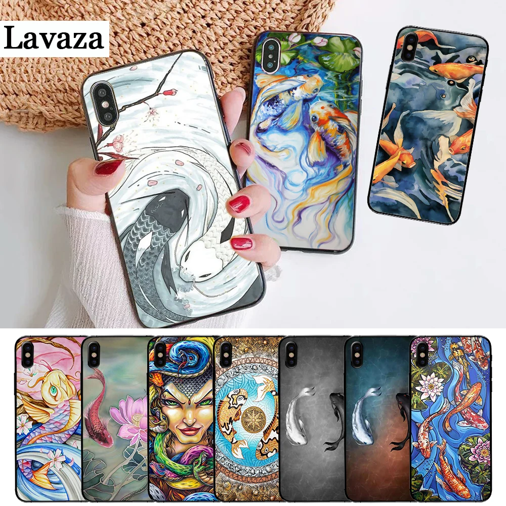 Силиконовый чехол Yin Yang Koi Fish для iPhone 5 5S 6 6S Plus 7 8 11 Pro X XS Max XR | Мобильные телефоны и