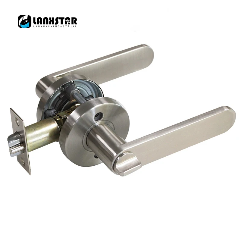 Классический замок для входной двери из нержавеющей стали с дизайном ключа