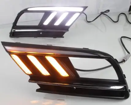 Model1 white yelo Автомобильные аксессуары, Jetta дневной свет;~,! Светодиодный, Jetta противотуманный свет, автостайлинг, polo, passat, magotan, Sagitar, sharan - Цвет: Model1 white yelo