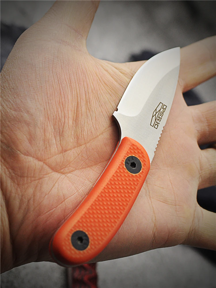 PSRK Горячая продажа 440C сталь G10 Ручка 59HRC гравированный фиксированный нож открытый