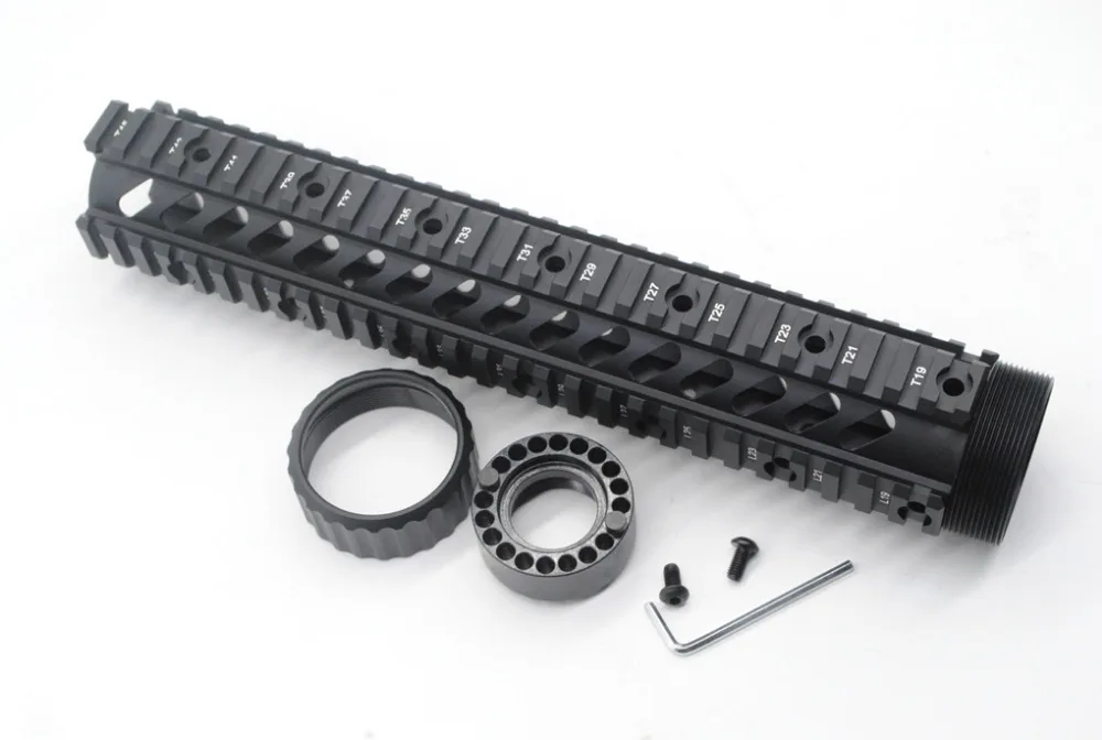 Черная тактическая охотничья рельсовая система TriRock длиной 12 дюймов M4/AR-15