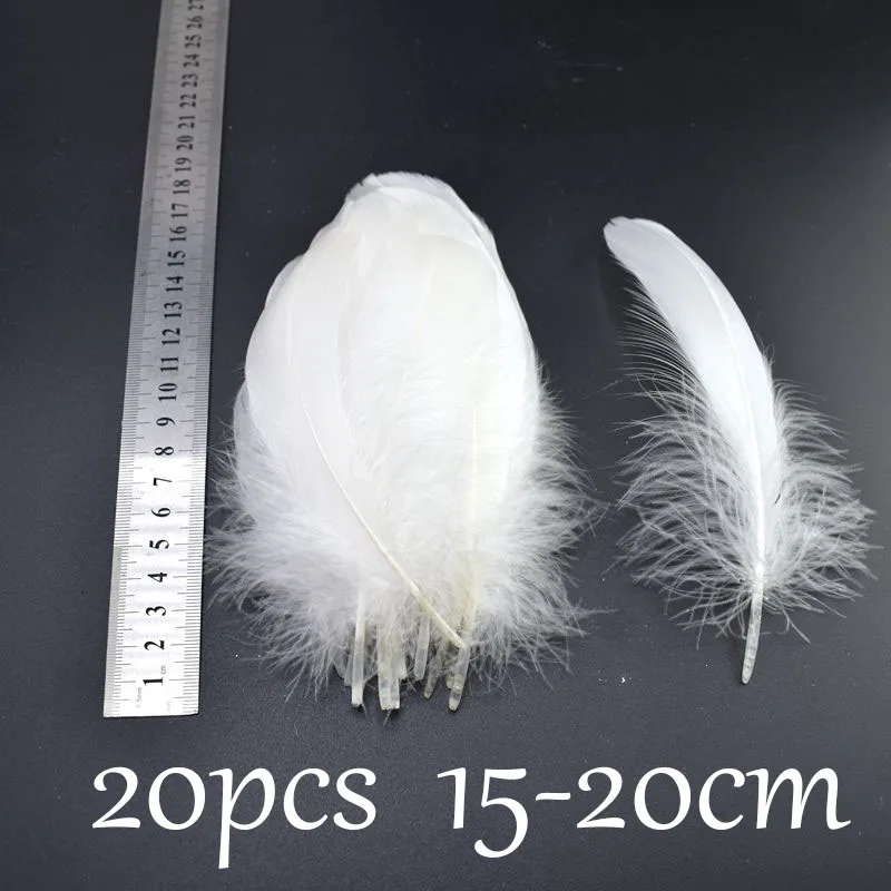 New white ostrich Goose Pheasant feathers for Crafts DIY ostrich feathers trimming Fringe Sewing clothes plumes Party decoration