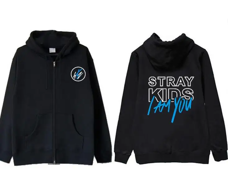 Новое поступление куртка с капюшоном на молнии принтом kpop straykids концерт i am you