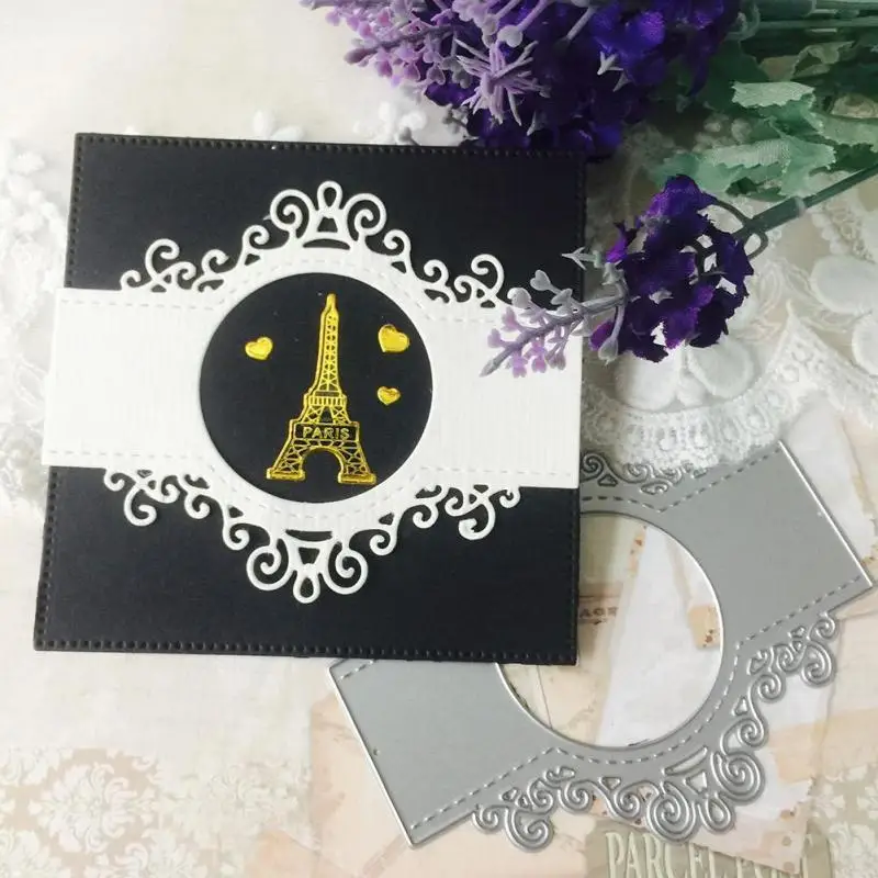 Lace Frame Metal Cutting Dies Stencil For DIY Stamp Scrapbooking Photo Album Paper Wedding Cards Decorative Craft Cut | Дом и сад