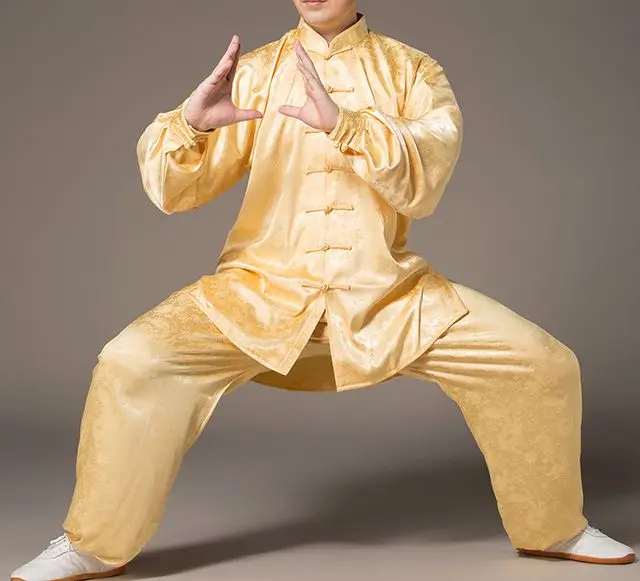 Унисекс высокое качество лето и весна костюм wushu taiji dragon grain форма для Тай Чи