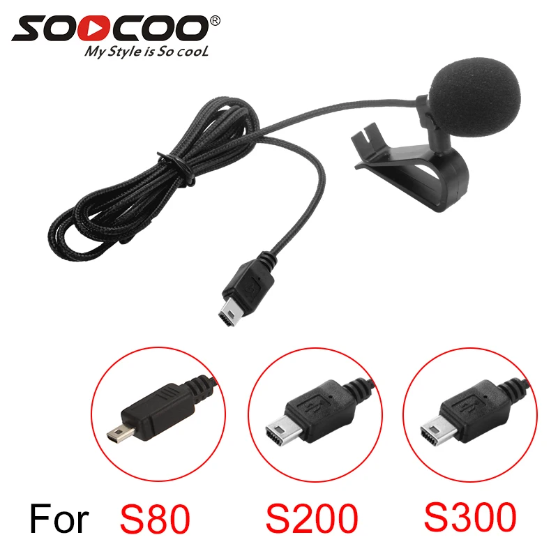 SOOCOO аксессуары Расширенный микрофон с держателем клип для S200 S300 4K wifi спортивные экшн-камеры