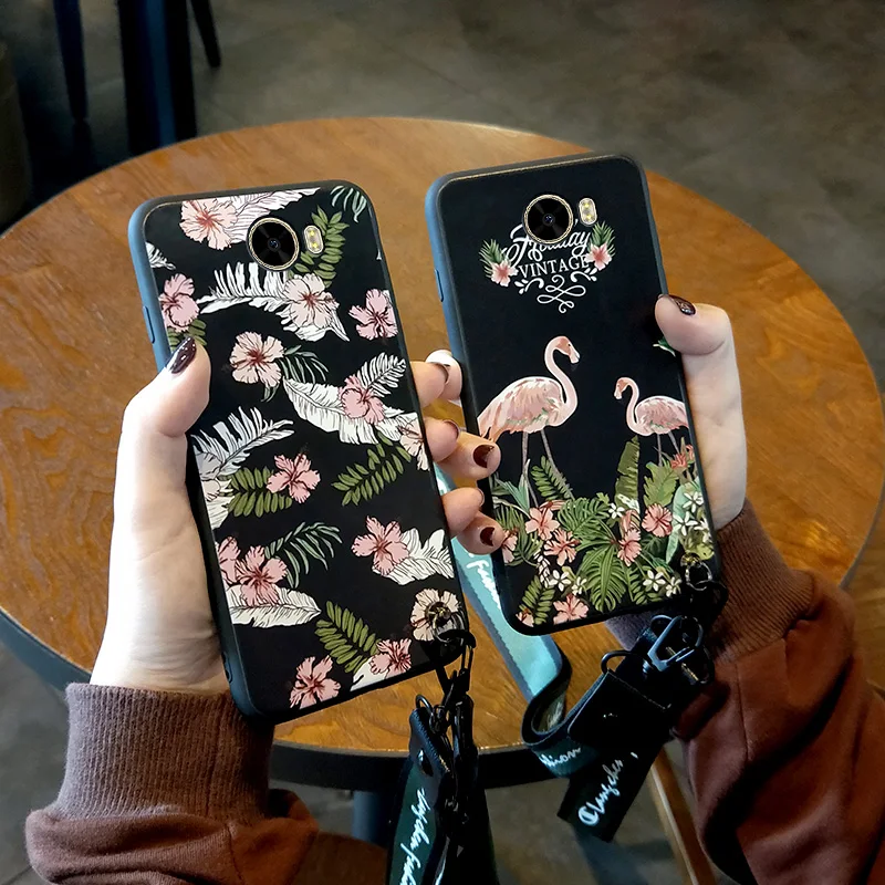 Для Huawei Honor 5A случае рельефная печать защиты телефона чехол для y5ii задняя крышка