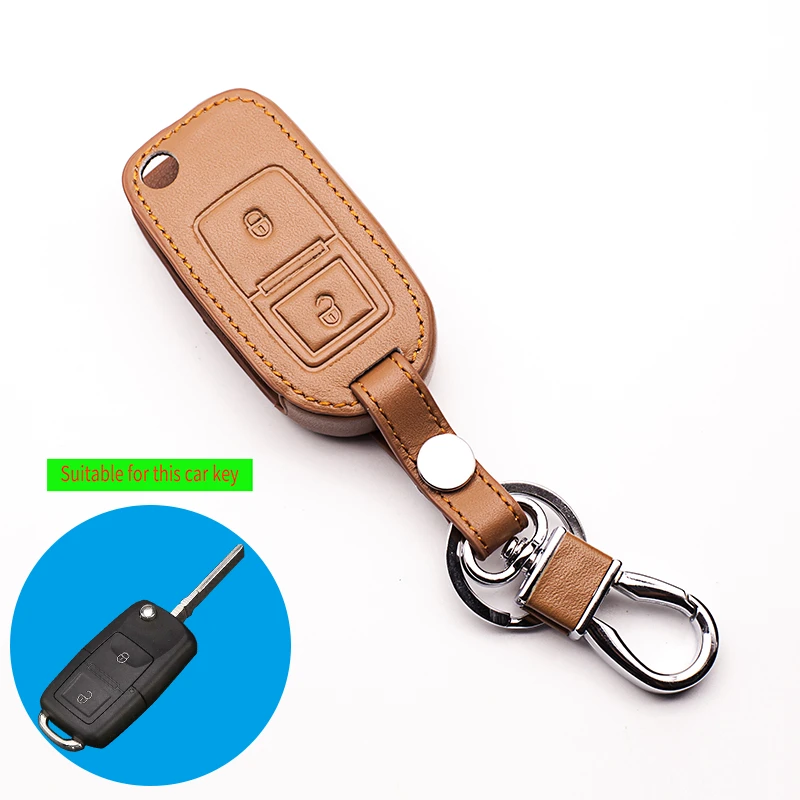 Классический дизайнерский кожаный чехол для ключа VW Amarok Polo Golf MK4 MK5 Bora Jetta Skoda Seat Altea