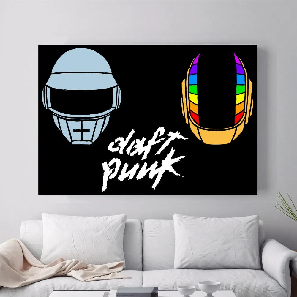 Daft панк мультфильм Стиль музыка холст художественный Принт плакат | Отзывы и видеообзор