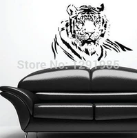 animal large tiger half body wall decal sticker living room wall vinyl sticker custom made home car decoration fashion poster