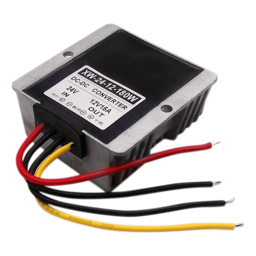 Водонепроницаемый DC понижающий адаптер 24 В до 12 15A 180 Вт блок питания