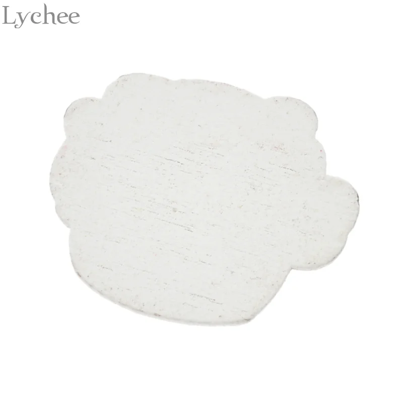 Lychee 100 шт. деревянные Мультяшные блестки 2 отверстия или без швейные пуговицы