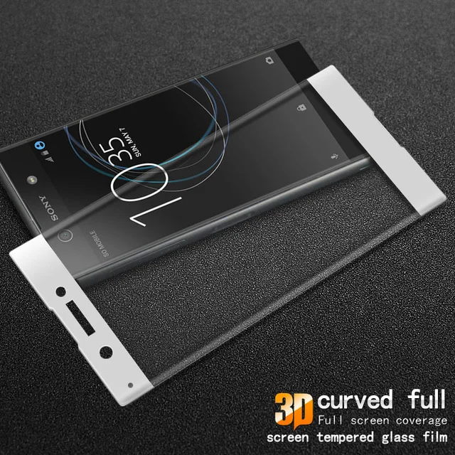 Для sony Xperia XA1 3D изогнутое полное покрытие закаленное стекло для sony XA1 G3112 G3116 Dual Sim Защитная пленка для экрана - Цвет: White