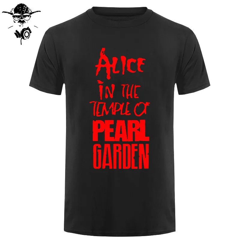 Футболка Alice In Chains, футболка, Алиса в храме жемчужного сада, Мужская модная футболка, летние мужские футболки, футболка с принтом - Цвет: black red
