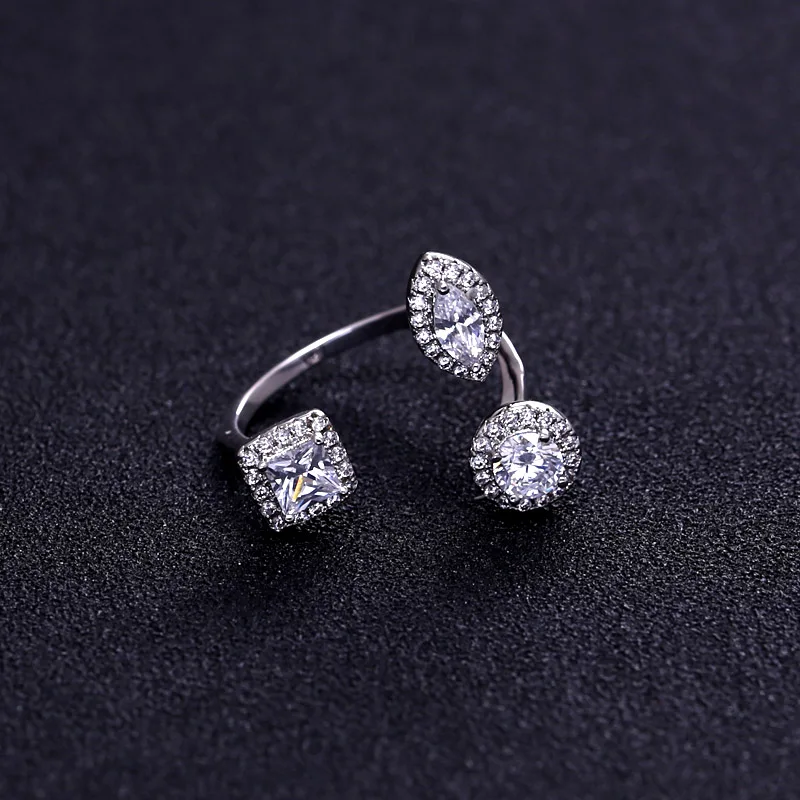 Модные женские ювелирные изделия кольцо ручной работы с кубическим цирконием