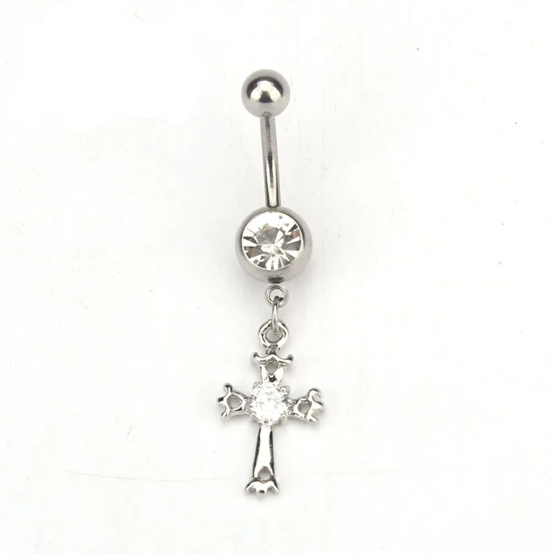 

Fashion Crystal cross Navel Piercing