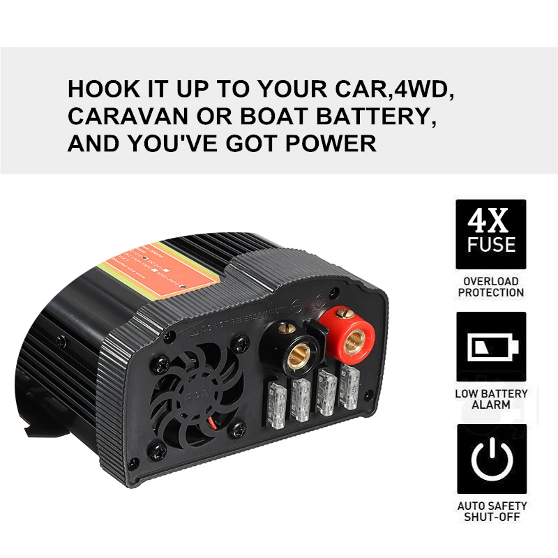 3000W Мощность инвертор 12 V дo AC 220 вольт ЖК-дисплей цифровой Max 6000 Вт модифицированный синусоидный инвентор с Автомобильное зарядное устройство преобразователь с 2 портами(стандарт