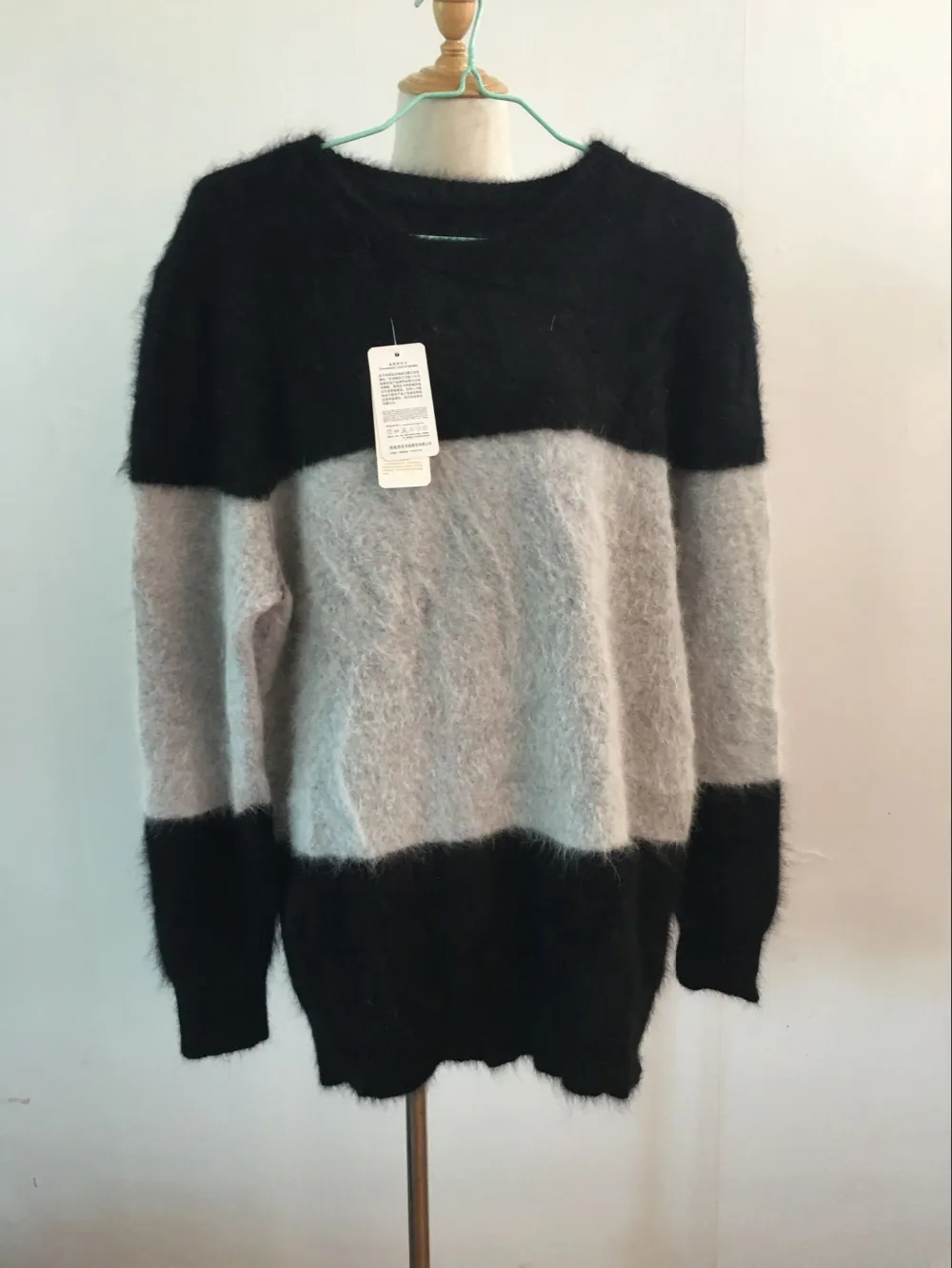 New genuine mink cashmere sweater men pure stripe pullovers free shipping Wholesale price | Мужская одежда