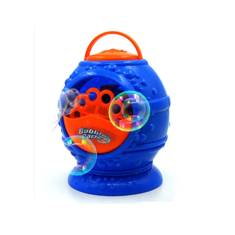 

New Arrival Basket-Type Electronic Automatic Bubble Machine,Blue Color Plastic Bubble Blower Soap Bubbles Baby Toy Good Quality