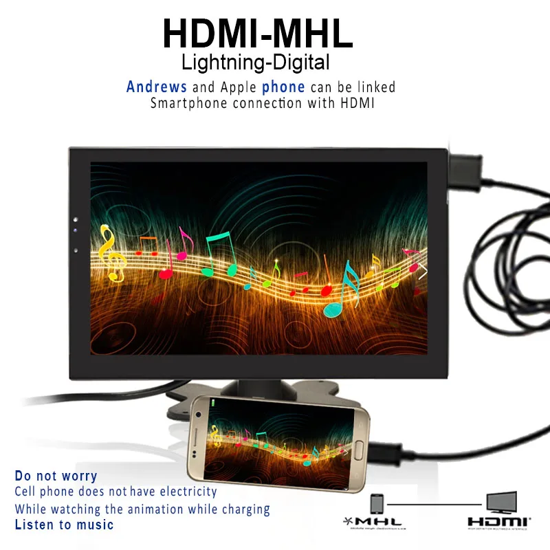 Wowauto 9 дюймов автомобиля Дисплей Встроенный динамик HDMI USB для ПК ТВ смартфон тире